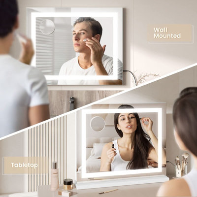 Hollywood Vanity Mirror with Light 58 x 48 cm LED Makeup Mirror