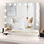 Hollywood Vanity Mirror with Lights 58x46cm with 15 Dimmable Bulbs 3 Color Tabletop or Wall Mounted Mirror