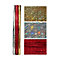 Holographic Foil Christmas Gift Wrapping Paper 3 x 2M Rolls Red Silver Gold Wrap