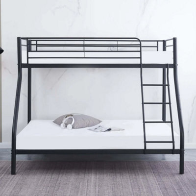 Holt Triple Bunk Bed - Suitable for Adult Use - Single over Double - Black