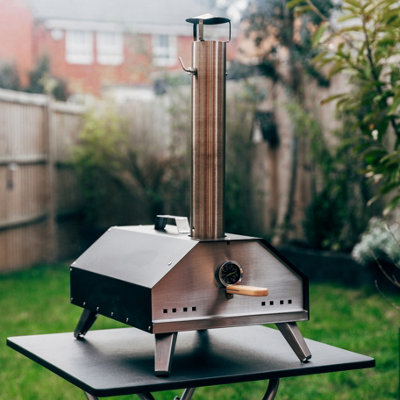 Pizza Oven 12 Outdoor Pellet Pizza Oven, Portable Stainless Steel