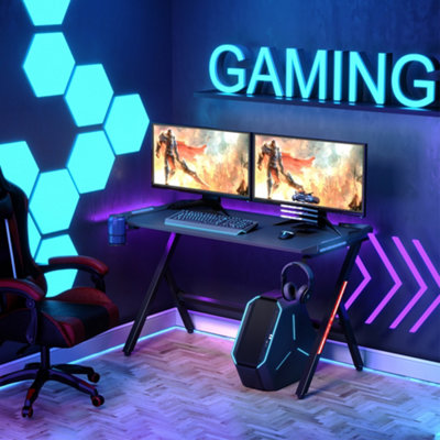 Gaming best sale desk led