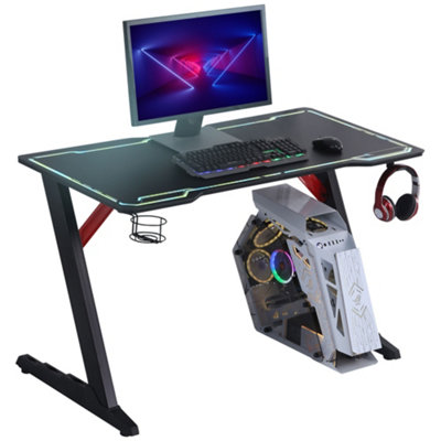 Eureka Ergonomic Z60 Gaming Desk with LED Lights