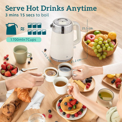 Homcom Toaster & Kettle Set 2200W Stainless Steel Electric