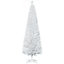 HOMCOM 1.8m 6ft Artificial Pine Pencil Slim Tall Christmas Tree with 390 Branch Tips Xmas Holiday Décor with Stand White