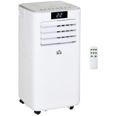 HOMCOM 10000 BTU Mobile Air Conditioner Indoor Portable AC Unit w/ RC, White