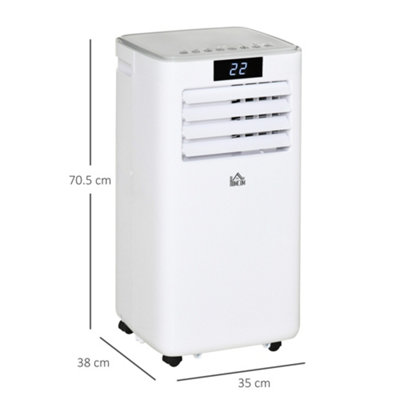 HOMCOM 10000 BTU Mobile Air Conditioner Indoor Portable AC Unit w/ RC, White