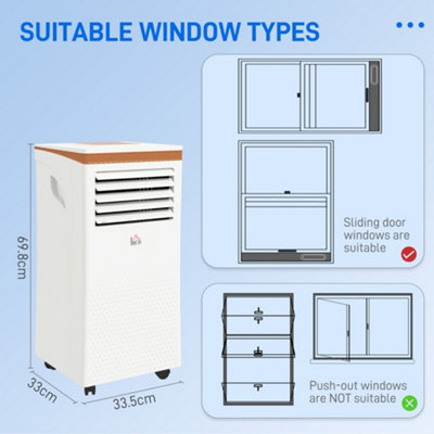 HOMCOM 10000 BTU Portable Air Conditioner 4 Modes LED Display Timer Home Office