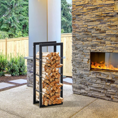Wall Mounted Fire Log Rack Wood Racks Outdoor For Firewood Wall