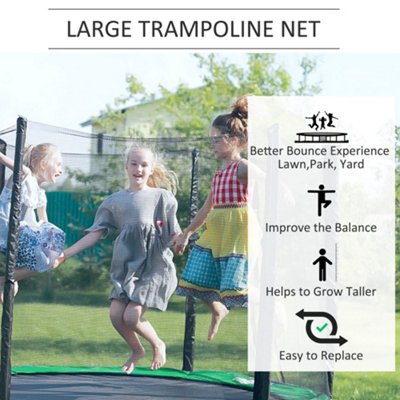 HOMCOM 10FT Replacement Safety Trampoline Net Enclosure Surround Outdoor Sports