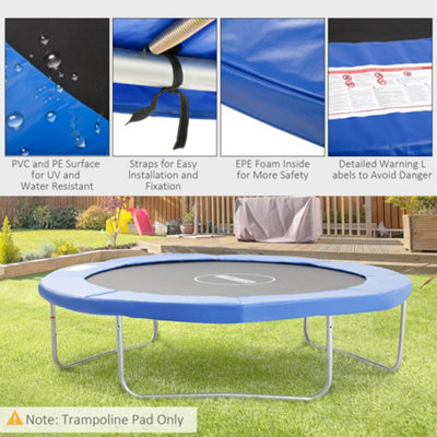 HOMCOM 10ft Replacement Trampoline Surround Pad Spring Cover Padding Blue
