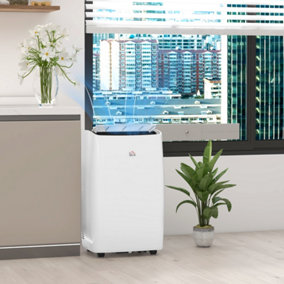 HOMCOM 12,000 BTU Portable Air Conditioner with 28m², Sleep Mode, Dehumidifier