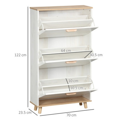 Slim shoe cabinet store for hallway