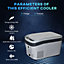 HOMCOM 12 Volt Car Refrigerator 24L Portable Compressor Cooler Fridge Freezer