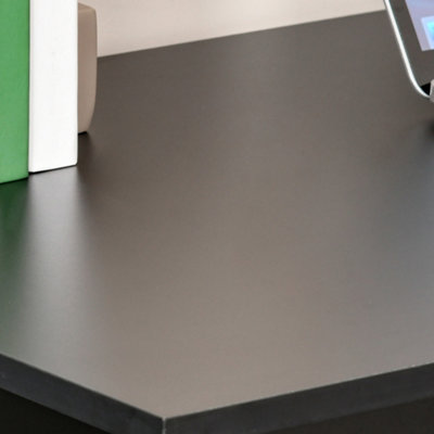 Black desk with on sale cube storage