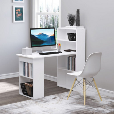 The College Cube - Dorm Desk Bookshelf - White Upper Desk Shelving