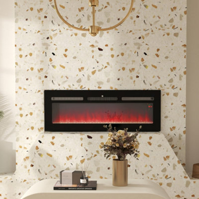 127cm Electric Fireplace Recessed and Wall Mounted Electric Fire