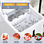 HOMCOM 12kg Ice Maker Machine Counter Top Home Drink Equipment w/ Basket White