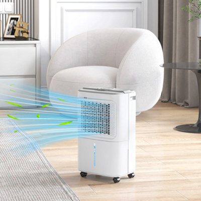 HOMCOM 12L/Day Small Dehumidifier for Home Damp, with Humidity Light
