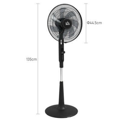 HOMCOM 12V DC Standing Fan with 75 degree Oscillation Mosquito Repellent Function - 3