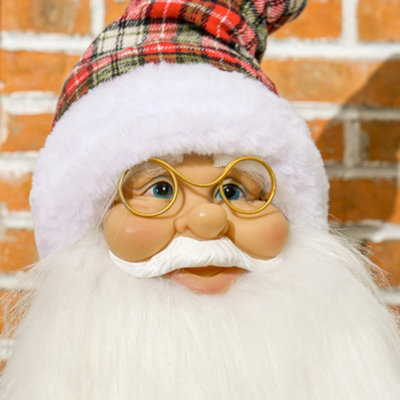 HOMCOM 133cm Animated Life Size Santa Claus with Sound Activated for Party - 7