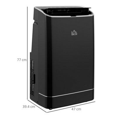 HOMCOM 14000 BTU Mobile Air Conditioner with WiFi Smart App, 35m² 823-049V70BK