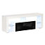 HOMCOM 140cm TV Stand Cabinet High Gloss TV Stand Unit W/ LED RGB Light Storage