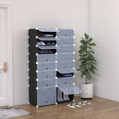 Shoe rack shop plastic cabinet