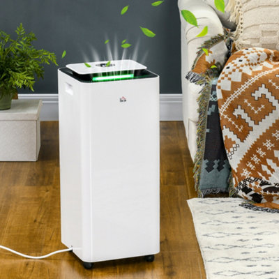 HOMCOM 16L Day Portable Quiet Air Dehumidifier with Purifier