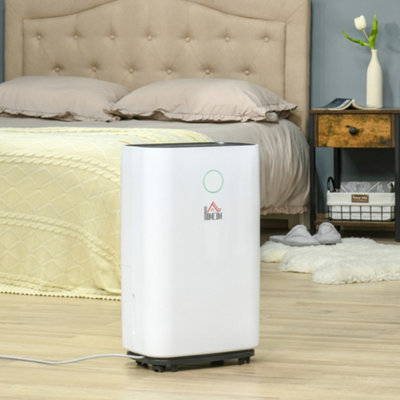 HOMCOM 16L/Day Portable Quiet Dehumidifier for Home, Electric Air De-Humidifier