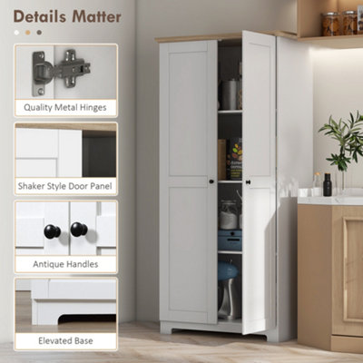 Wooden 2-Door Organizer Storage Cabinet - White offers