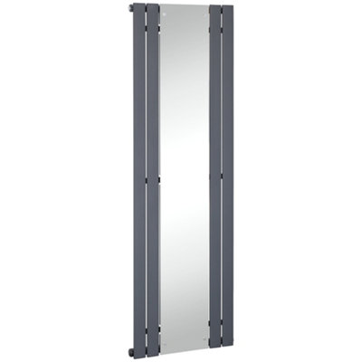 HOMCOM 180 x 60cm Vertical Radiators, Space Heater, Grey | DIY at Bu0026Q