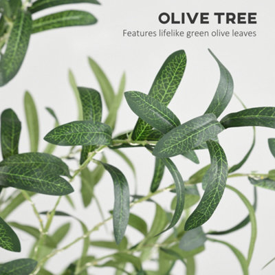 HOMCOM 180cm Olive Tree Light w/ 300 Warm White LED Lights Artificial Tree - 5