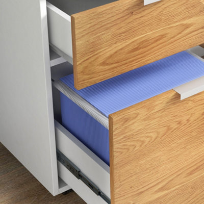 HOMCOM 2 Drawer Filing Cabinet with Adjustable Hanging Bars for A4 and Letter