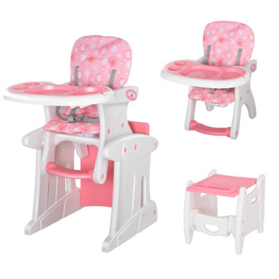 HONEY JOY 8 In 1 Baby High Chair, Convertible Highchair For Babies And Toddlers/Table And Chair Set/Building Block Table/Booster Seat/Stool/Toddler Chair With Safety Harness(Yellow
