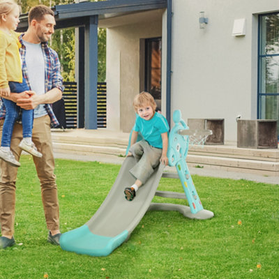 10-in-1 Toddler Slide Playset – Indoor/Outdoor Kids Playground With Swing, Basketball Hoop, Climbing Ladder, For Ages 1-3