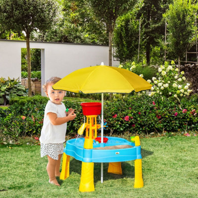 Sand & water table with umbrella online