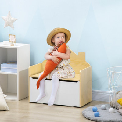 White toy 2024 storage bench