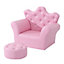 HOMCOM 2 PCS Kids Sofa and Ottoman Child Size Armchair for Girls Age 3 -7 Pink