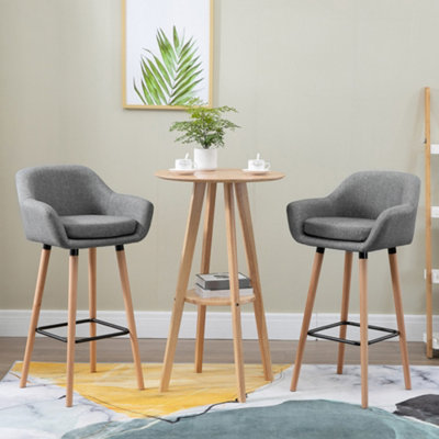 Stools with wooden discount legs