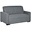 HOMCOM 2 Seater Sofa Bed Click Clack Couch Sleeper Settee for Living Room & Bedroom, Grey