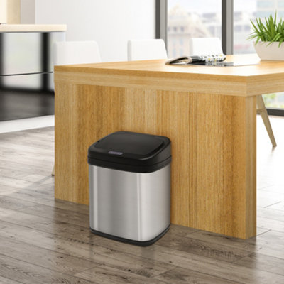 HOMCOM 2 Size Stainless Steel Automatic Sensor Dustbin Bin Rubbish