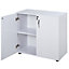 HOMCOM 2-Tier Locking Office Storage Cabinet File Organisation w/ 2 Keys White