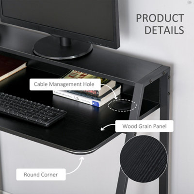 Computer desk with printer deals shelf walmart