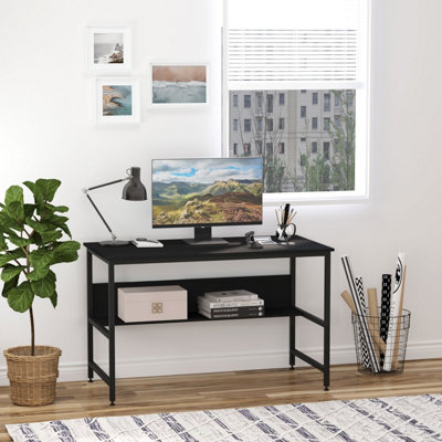 Two tier 2024 wood desk