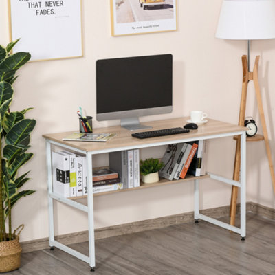 Writing table deals with shelves