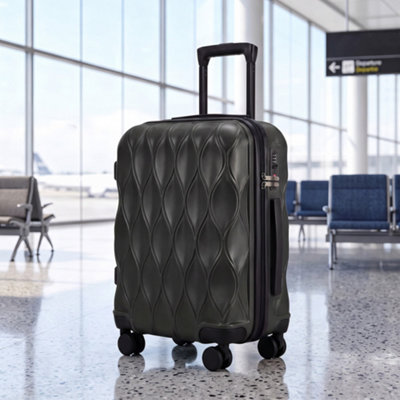 HOMCOM 20Inch Suitcase Hard Shell Carry On Luggage with TSA Lock, Black