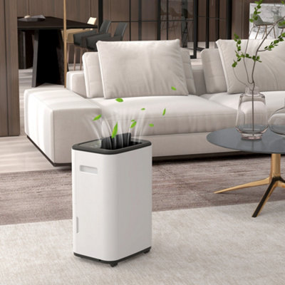 HOMCOM 22L/Day 6L Dehumidifier, Portable Quiet Air Dehumidifier for Laundry