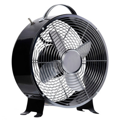 HOMCOM 26cm 2-Speed Electric Fan w/ Safe Guard Anti-Slip Feet Home Office Black