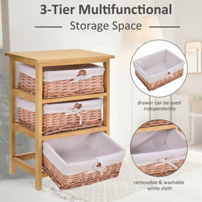 3 drawer dresser on sale with baskets